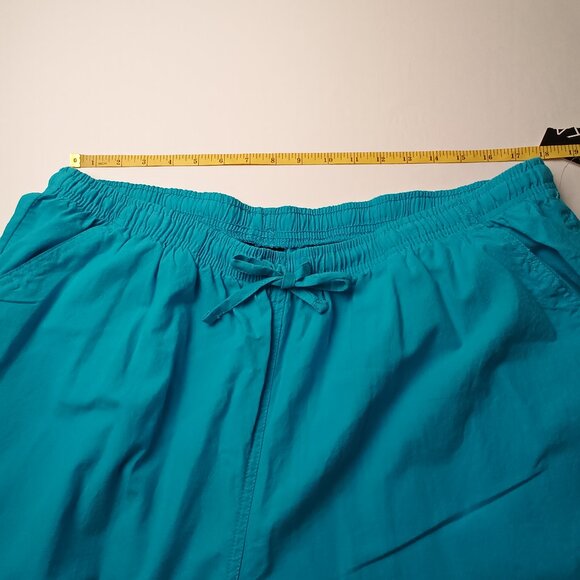 NWT Erika Cropped Pants Size 3X High Rise Straight Leg Turquoise Color Caribbean - Picture 8 of 11